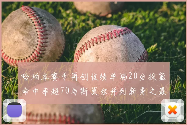 哈珀本赛季再创佳绩单场20分投篮命中率超70与斯莫尔并列新秀之最