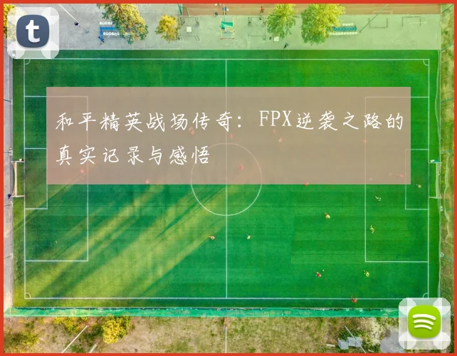 和平精英战场传奇:FPX逆袭之路的真实记录与感悟