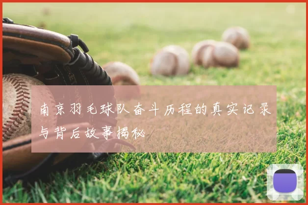 南京羽毛球队奋斗历程的真实记录与背后故事揭秘